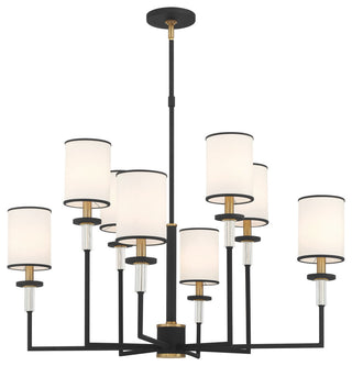 Crystorama Lighting Group HAT-478 Hatfield 8 Light 33"W Crystal - Vibrant Gold