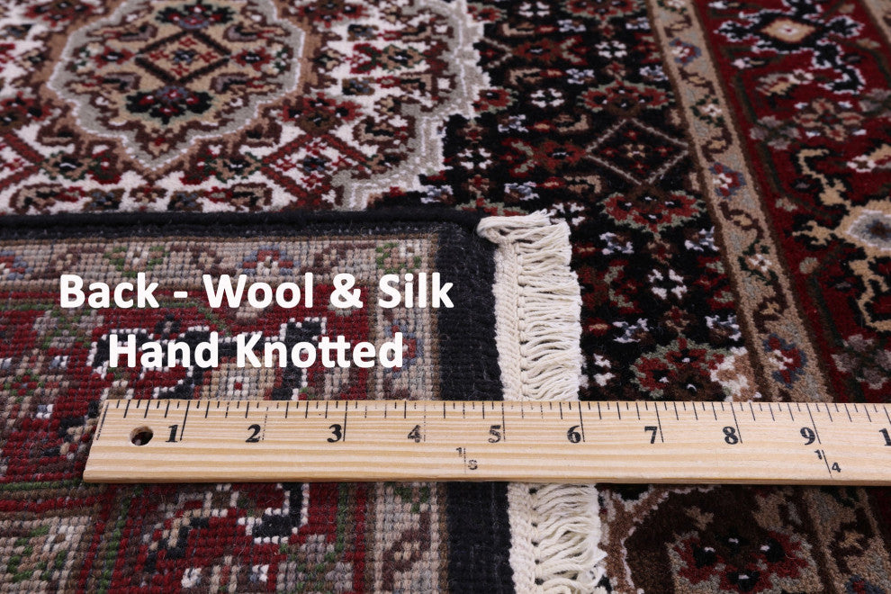 2' 6" X 12' 0" Persian Tabriz Hand-Knotted Wool & Silk Runner Rug - Q13030