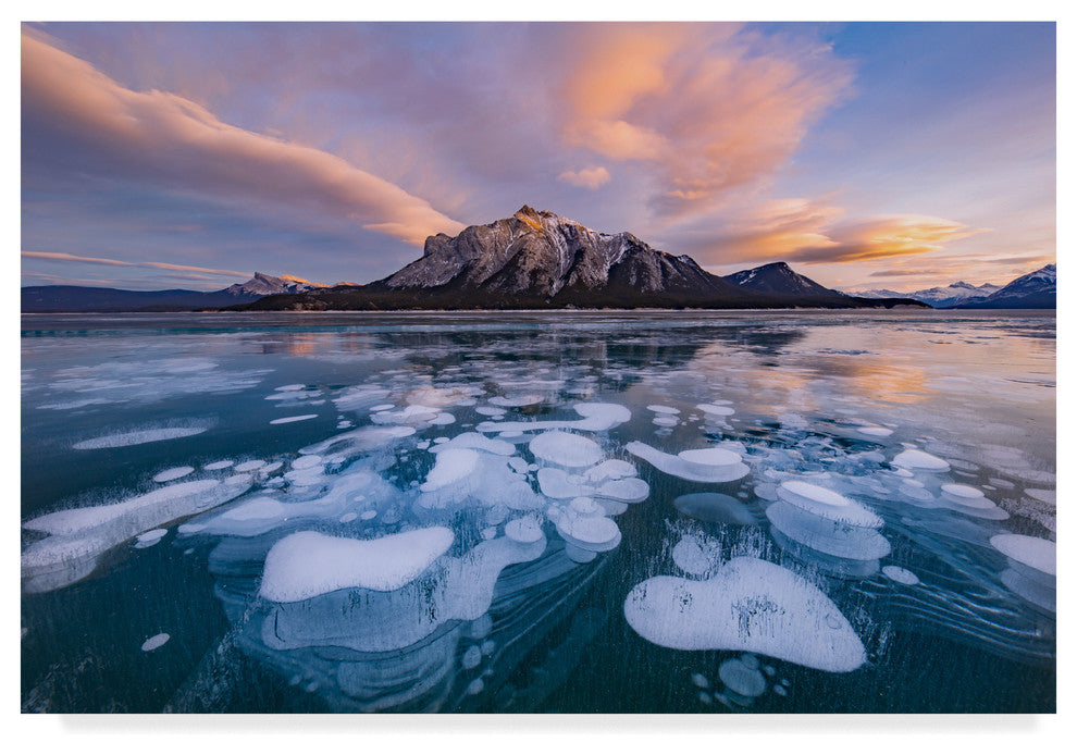 April Xie 'Abraham Lake Sunset' Canvas Art, 19"x12"