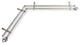 Giles 13/16" Double Corner Window Curtain Rod, Satin Nickel, 120-170"