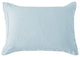 Hera Washed Linen Tailored Pillow Sham, 1PC, Light Blue, Standard