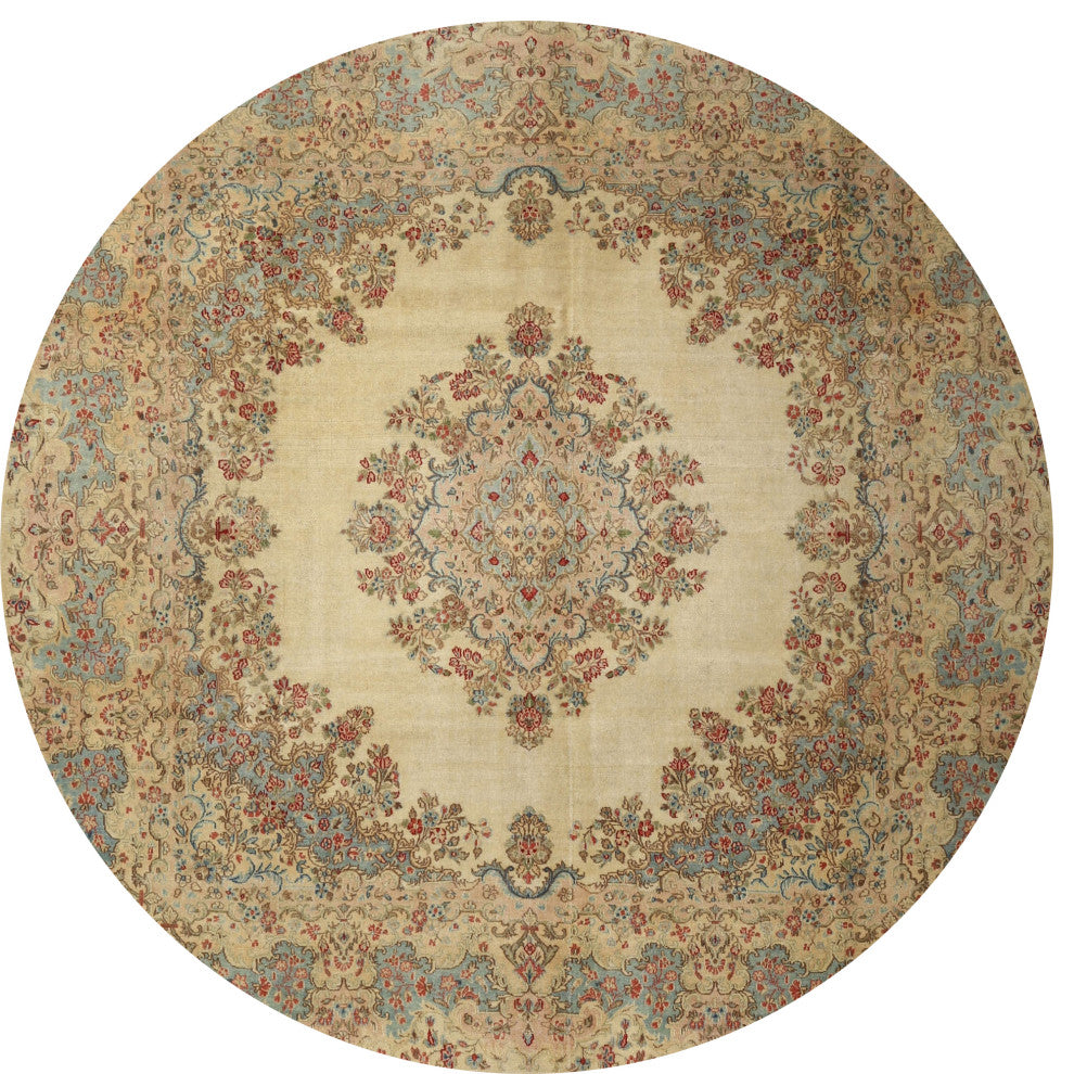 Ahgly Company Indoor Round Traditional Area Rugs, 4' Round