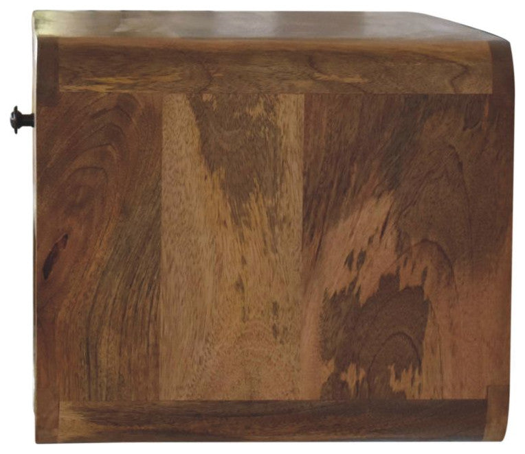 Large Floating Curve Open Slot Bedside