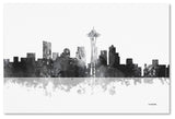 Marlene Watson 'Seattle Washington Skyline BG-1' Canvas Art, 12"x19"