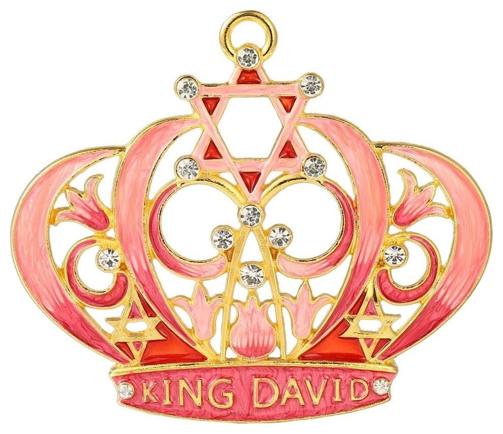 King David's Crown Star of David Hanging Ornament Pewter Classic Wall Decor