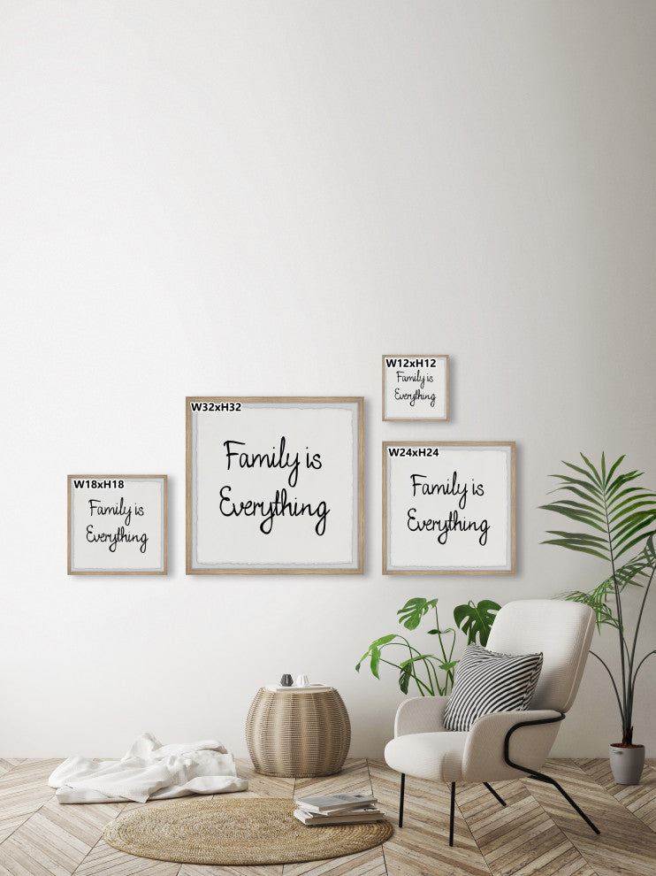 "Family Is Everything III" Framed Painting Print, 24x24