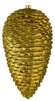Vickerman N187214D 7" Olive Matte Glitter Pinecone Christmas Ornament, Includes4