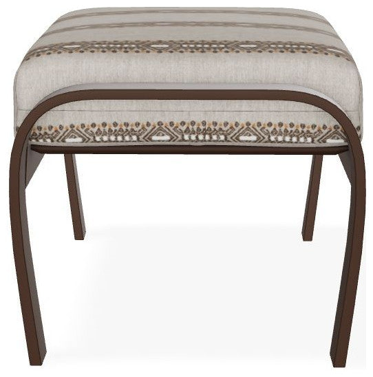 Belle Isle Cushion Outdoor Ottoman, Guru Walnut/Kona