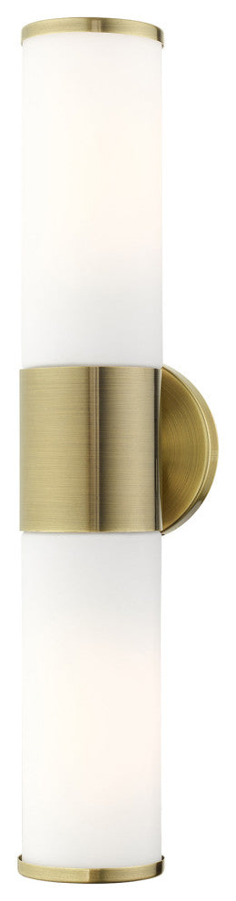 Antique Brass Contemporary, Minimal, Urban, Clean Vanity Sconce