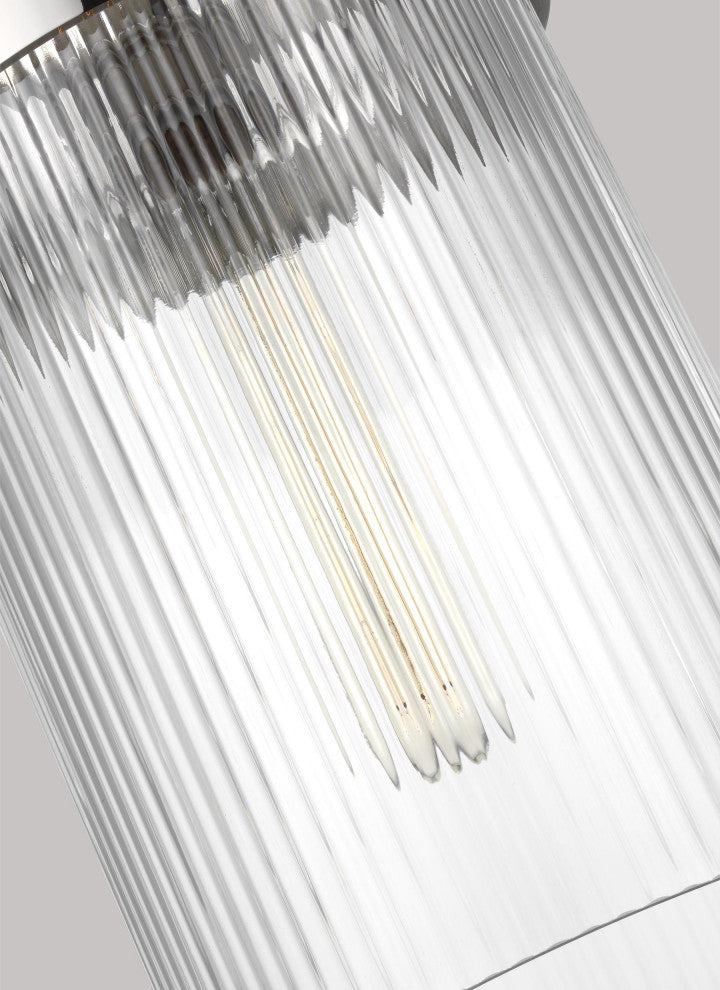Geneva Large Pendant, Polished Nickel