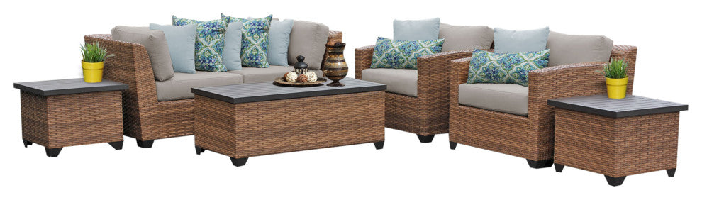 Laguna 7 Piece Outdoor Wicker Patio Furniture Set 07d