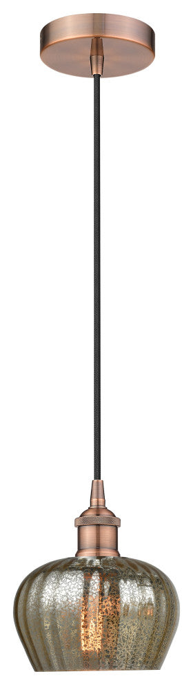 Innovations 616-1P-AC-G96-LED 1-Light Mini Pendant, Antique Copper