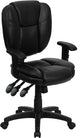 Flash Furniture Mid Back Ergonomic Task Office Chair with Arms in Black