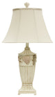 Seaside Table Lamp In Cream with Matching Final and Round Softback Shade