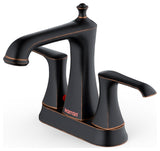 Karran 2-Hole 2-Handle Bathroom Faucet With Pop-Up Drain, Oil Rubbed Bronze