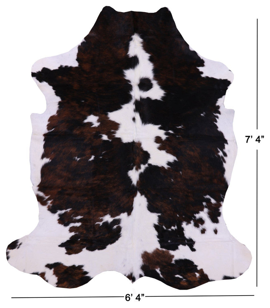 7' 4" X 6' 4" Organic Natural Hair-On Cowhide Area Rug C1667