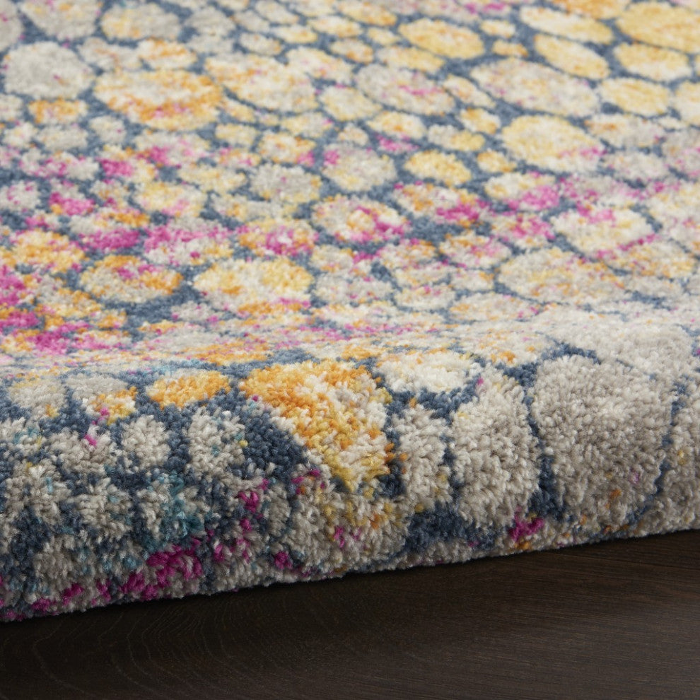 8" x 10" Yellow and Pink Coral Reef Area Rug