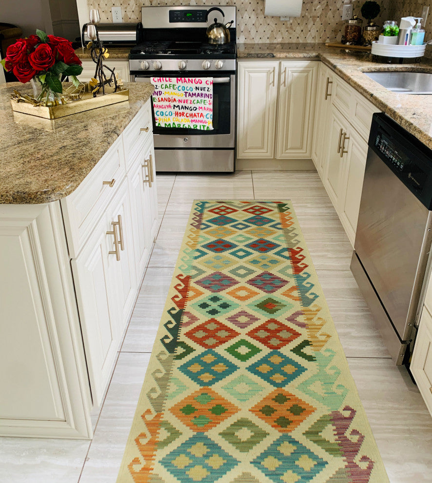 Sangat Kilim Hrapenly Ivory Runner