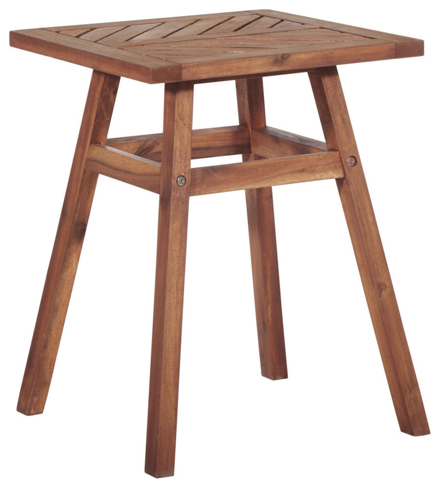 Vincent Patio Wood Side Table - Brown