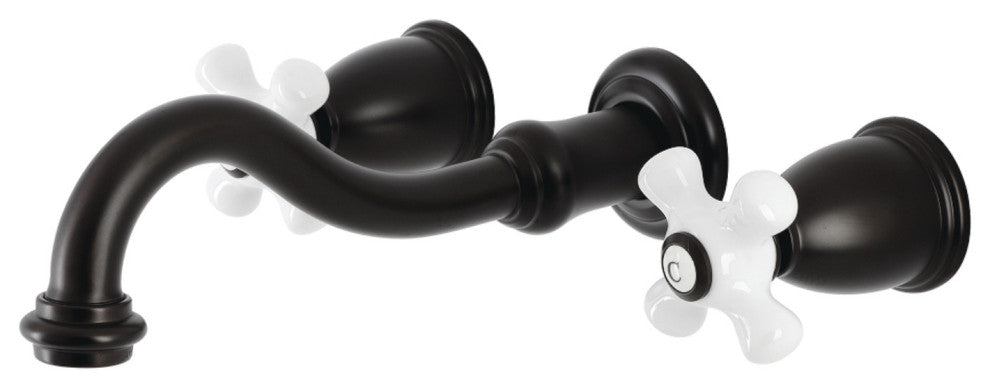 Kingston Brass KS3125PX 2-Handle Wall Mount Bathroom Faucet, Oil Rubbed Bronze