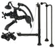 CCK265MB Wall Mount Clawfoot Faucet Package, Matte Black
