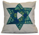 Decorative Outdoor Holiday Pillow Geometric, Teal, 16"x16"