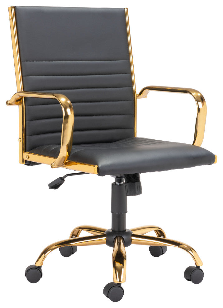 Profile Office Chair Black & Gold