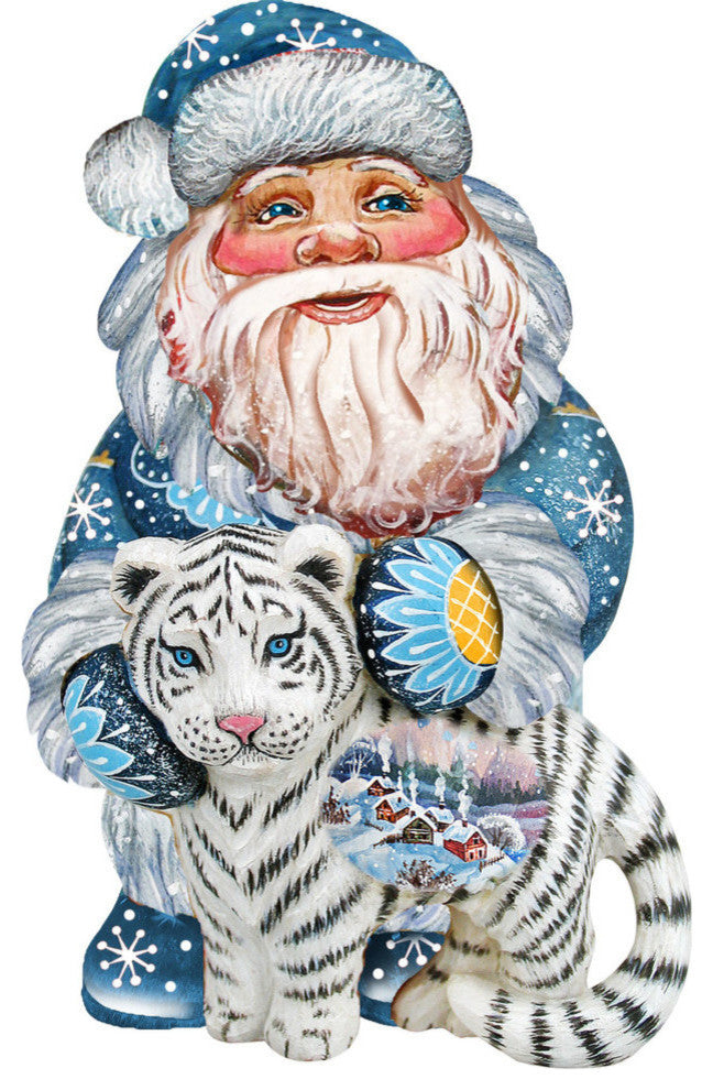 Tiger Santa Scenic Decorative Ornament, Large