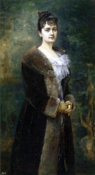 Alfred Emile Leopold Stevens A Portrait of M. L. Bion Gallery Wrapped Canvas