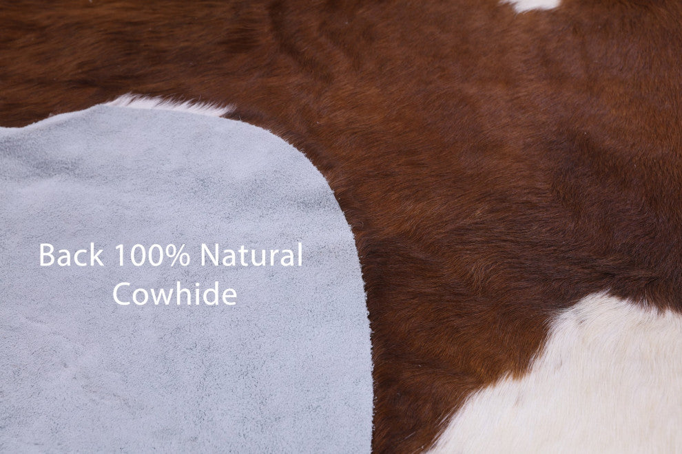 7' 0" X 6' 1" Organic Natural Hair-On Cowhide Area Rug C1631