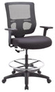 Multifunctional Office Drafting Chair, Adjustable Seat & Breathable Back, Black