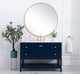 Tobias 48" Single Bathroom Vanity, Blue With Backsplash