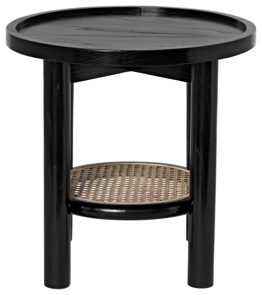 Hide Away Side Table, Charcoal Black