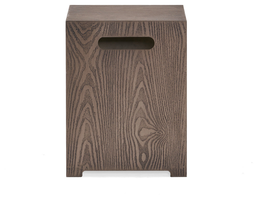 Jasmine Outdoor Metal Tank Holder Side Table, Brown Wood Pattern