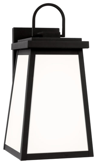 Founders Large One Light Outdoor Wall Lantern, Black