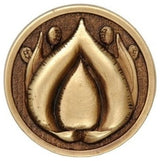 Hope Blossom Knob Antique Brass, Antique Brass