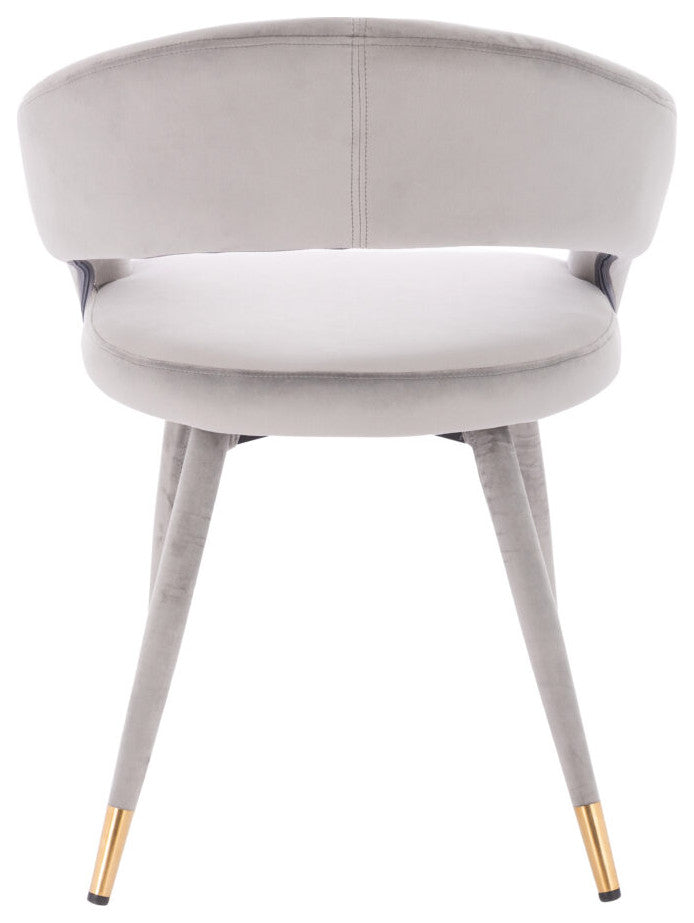 Darius Velvet Dining Chair, Grey
