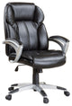 Executive High-Back Leather Chair, Black