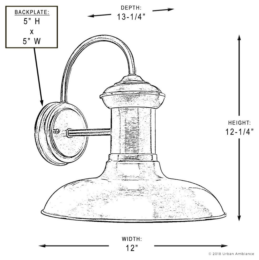 Luxury Industrial Chic Outdoor Wall Light, Palermo Series, Olde Iron