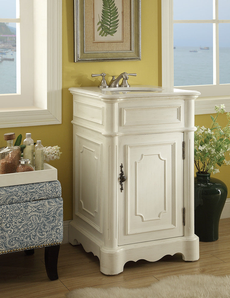 21" Powder Room Special Teega Bathroom Sink Vanity, Cf-3006W-Aw