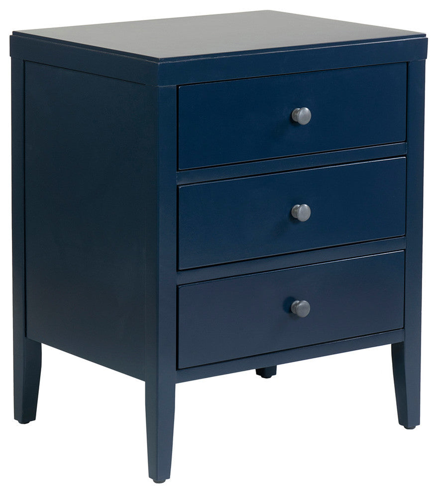 East at Main Webb Acacia Wood Rectangle Accent Table, Navy