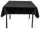 LA Linen Square Polyester Poplin Tablecloth, Black, 58"x58"