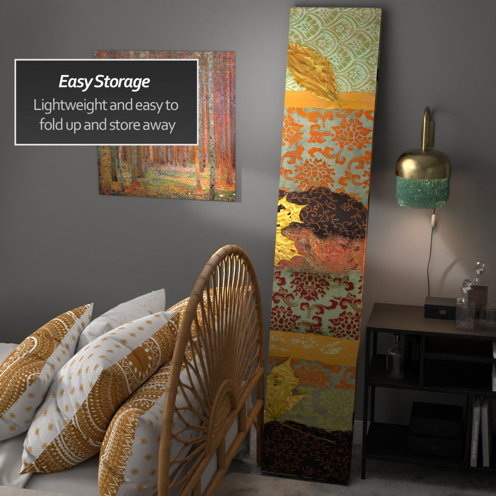 7' Tall Double Sided October Gold Canvas Room Divider