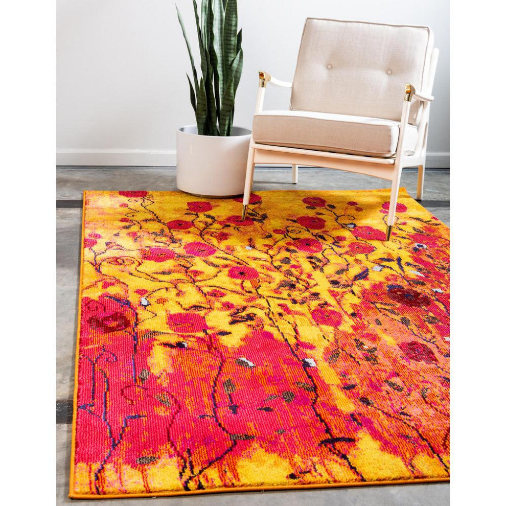 Rug Unique Loom Estrella Yellow Rectangular 3' 3 x 5' 3