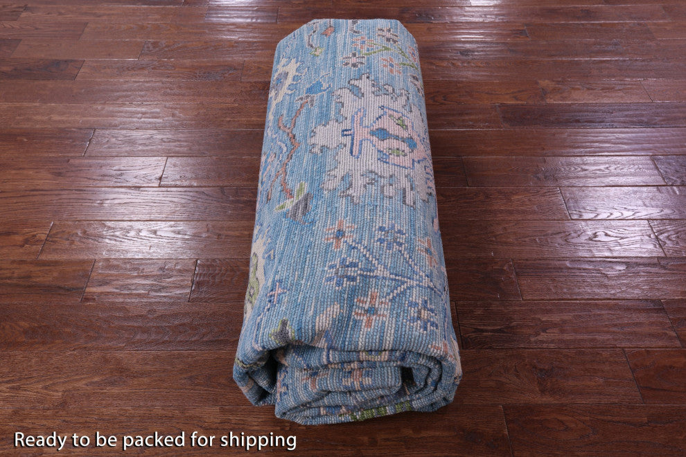 9' 4" X 12' 2" Hand Knotted Turkish Oushak Wool Rug - Q15675