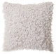 Faux Fur Throw Pillow 18"X18" With Insert, Off-White Plush