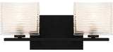 Quoizel WCP8602 Westcap 2 Light 15"W Bathroom Vanity Light - Matte Black