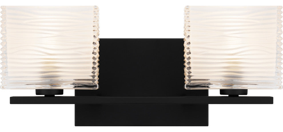 Quoizel WCP8602 Westcap 2 Light 15"W Bathroom Vanity Light - Matte Black