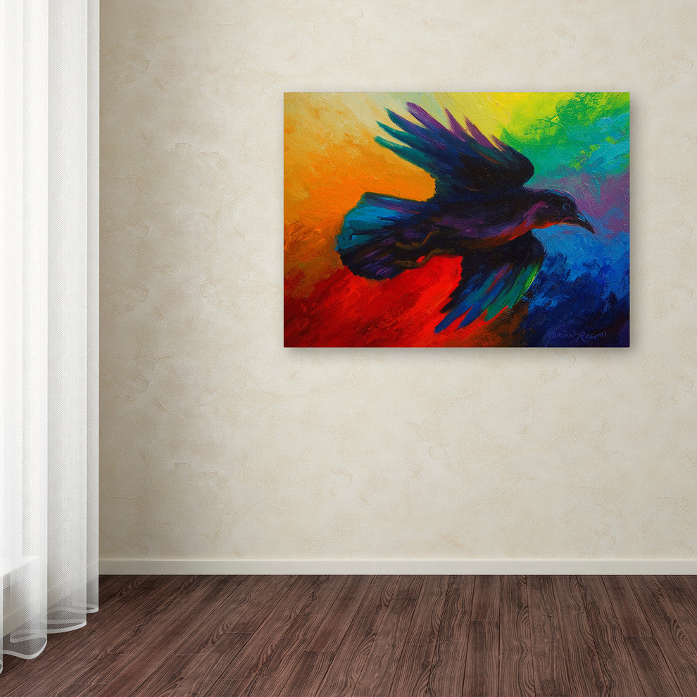 Marion Rose 'Crow 4' Canvas Art, 32 x 24