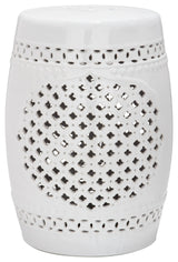 Safavieh Quatrefoil Garden Stool, White